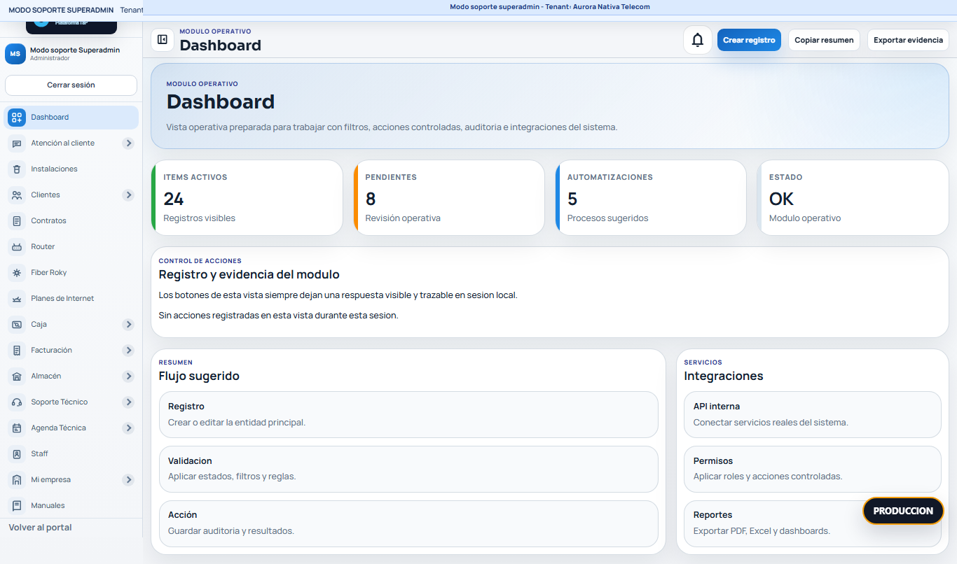 BEFORE Agenda Tecnica Aurora Nativa Telecom /panel/?view=technical-agenda