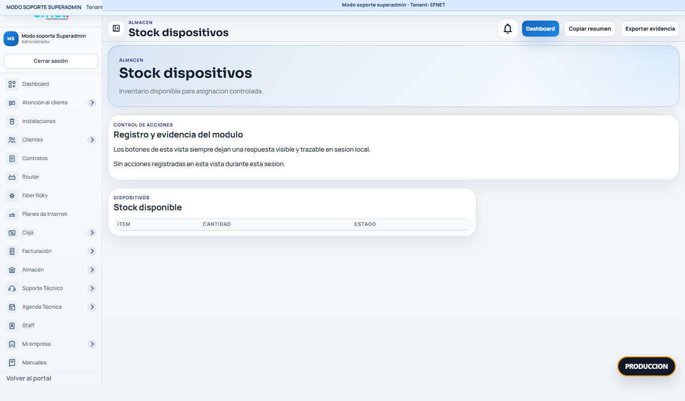 BEFORE Almacen EFNET /panel/?view=inventory-stock