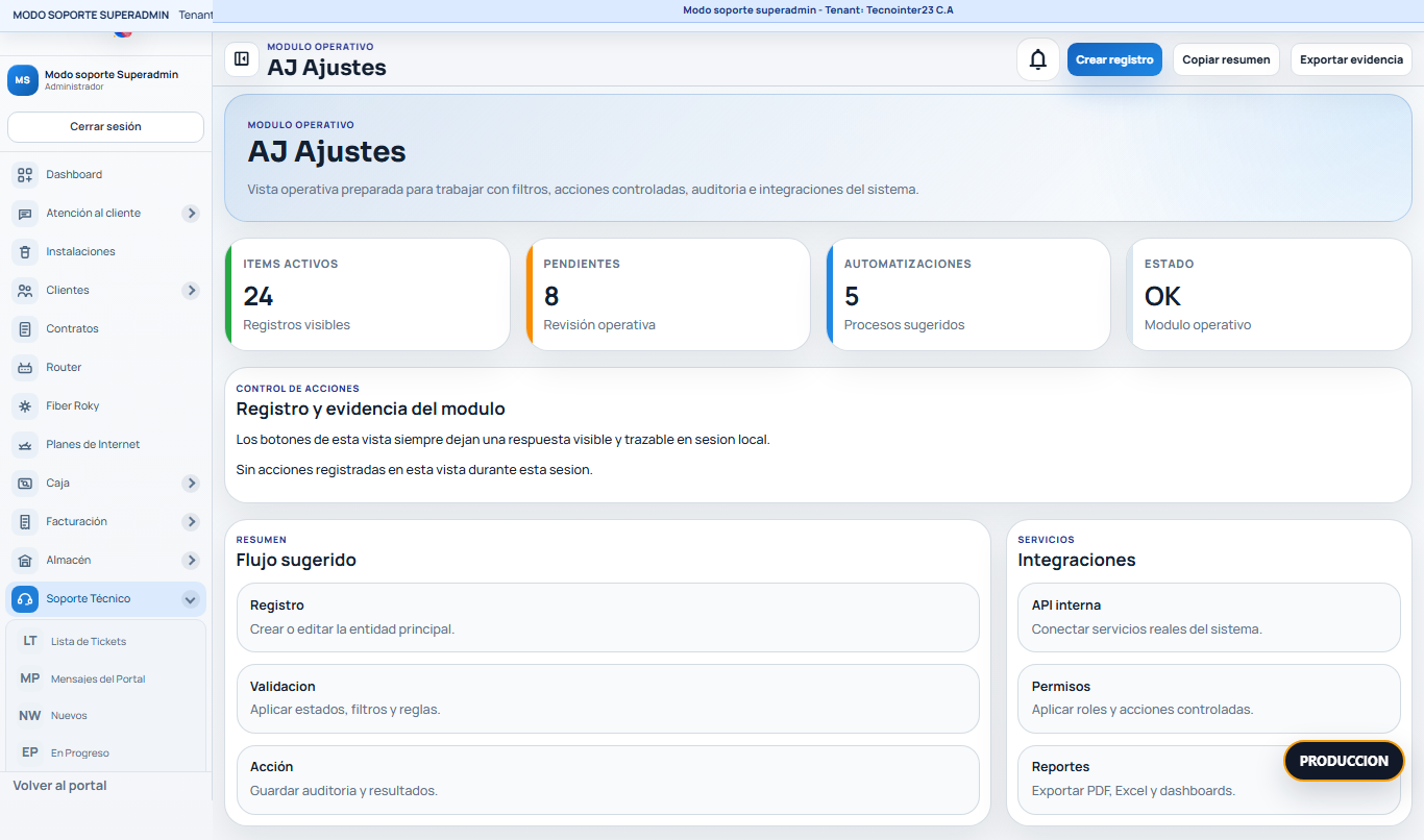 BEFORE Soporte Tecnico Tecnointer /panel/?view=ajustes-soporte